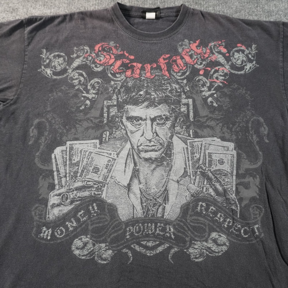 Scarface Clothing Co T Shirt Mens 3XL Black Tony Montana Money Power Respect USA